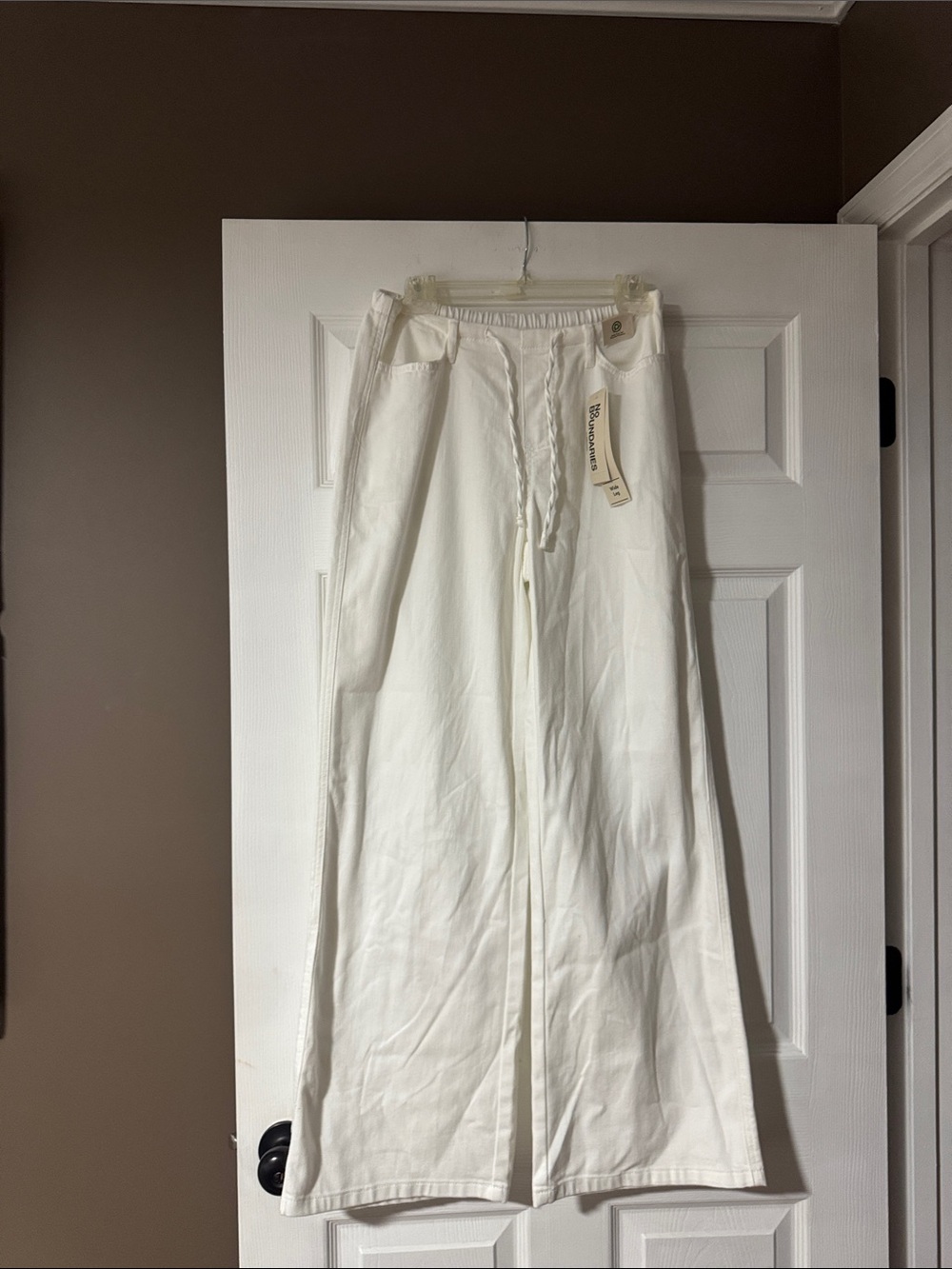 No Boundaries Cream Maxi Skirt with Drawstring Waist